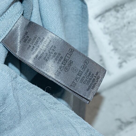 John Varvatos Collection Men's 100% Linen Button up Shirt in blue size Small - Picture 4 of 6